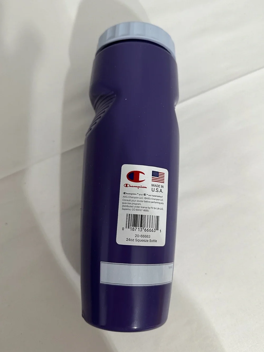 NWT Champion Quench Squeeze Bottle Purple 24oz Water Sports Gym Workout Gear